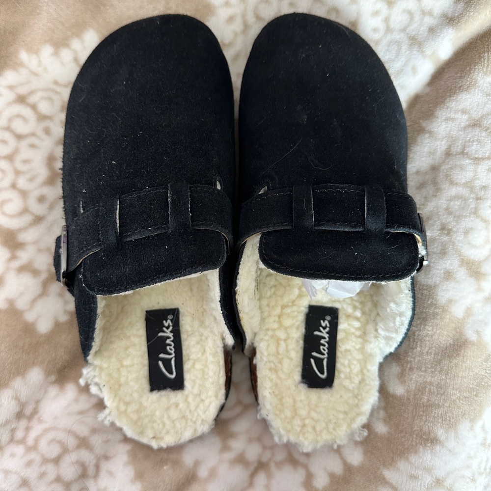 Clarks Women’s Black Slip-On Shoes